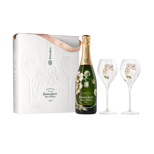 Perrier-Jouët Belle Epoque 2014 Champagne Gift Pack with 2 Glasses (750mL)